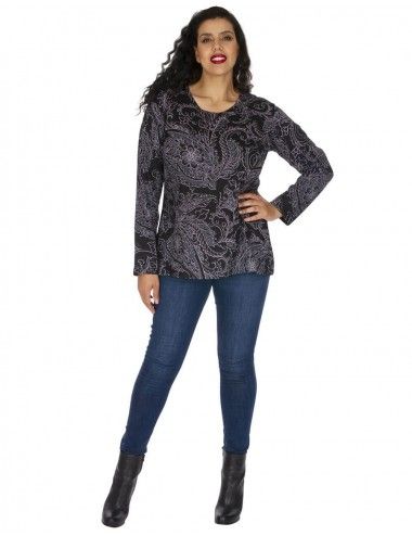 Basic-T-Shirt-Plus-Size-Printed-Grey