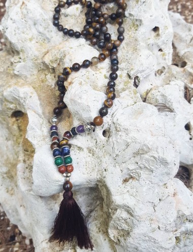 collier-mala-tibétain-oeil-de-tigre-hindou 2