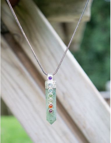 pendant-stone-labradorite-7chakras necklace-metal