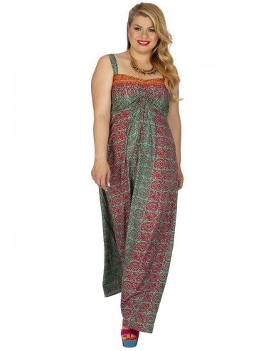 langes Kleid-plus-Größe-Träger-Sommer-Hippie-Chic