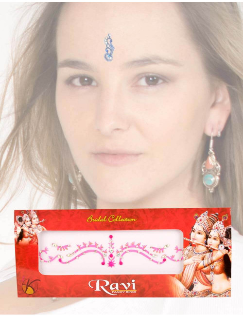Tika-Augenbrauen-Bindi-Stirn-Accessoires-Ethno-Dance-Trivial-Fuchsia