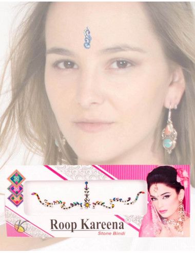 Tika-Augenbrauen-Schwarz-Mehrfarben-Bindi-Tanz-Trivial