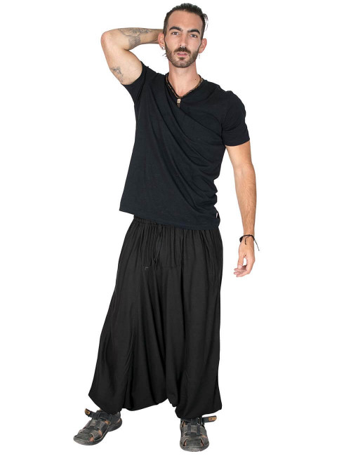 Hippie-Hosen-Mann-Scheiße-schwarz