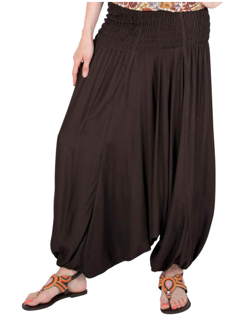 pantalon-hippie-lisse-chocolat-femme-unisexe
