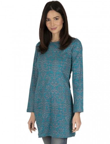 robe-courte-automne-bleu-clair