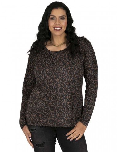 T-shirt-donna-taglie forti-etniche-autunno