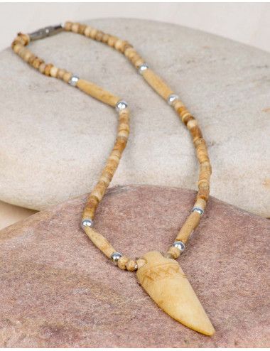 Anhänger-Hippie-Knochen-Beige-Unisex-Strand