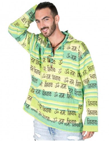 sweatshirt-man-hippie-chic-green-letters-hindi