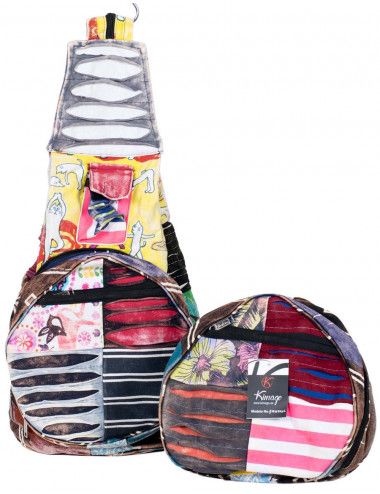 Rucksack-Hippie-Patchwork-Zeichnungen-Frau