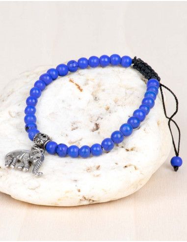 bracelet-bleu-avec-breloque-ajustable-hippie-unisexe