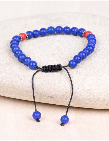 bracelet-bleu-ajustable-hippie-unisexe