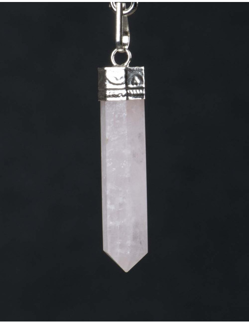 achteckiger Stein-Mineral-Rosen-Quarz-Anhänger