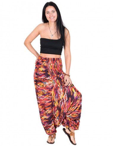 calças-saruel-vermelho-estampado-mulher-hippie