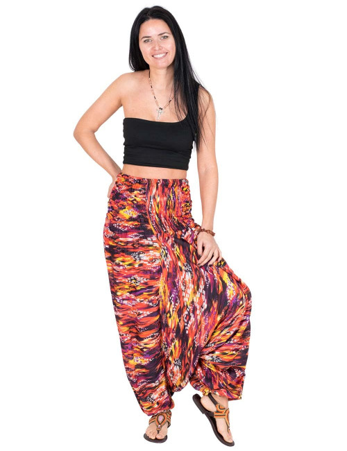 pantalon-saruel-imprimé-rouge-femme-hippie