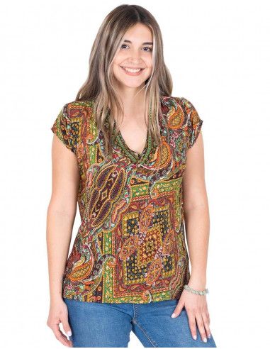 camicetta-donna-hippie in seta stampata