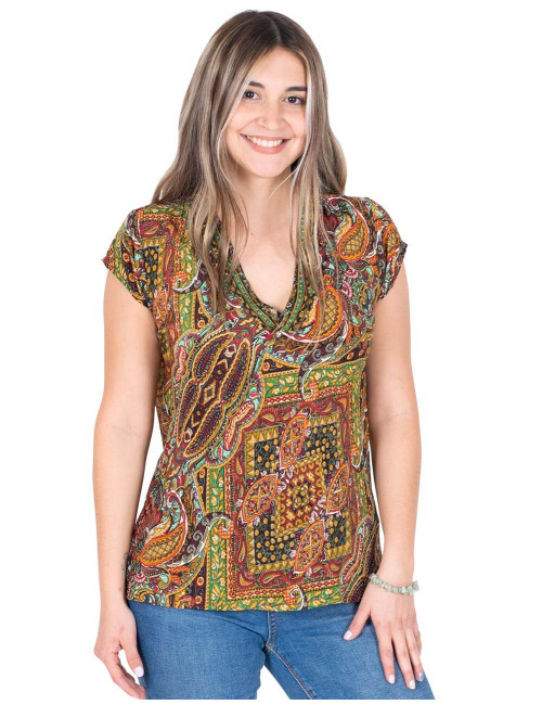 camicetta-donna-hippie in seta stampata