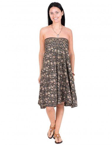 vestido de seda combinável 2 em 1
