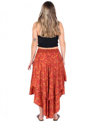 gonna-hippie-chic-seta-stampata-arancione