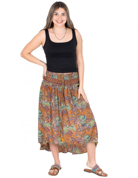 Bedruckter Seidenrock