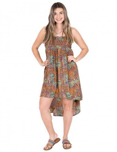 Saia de seda estampada