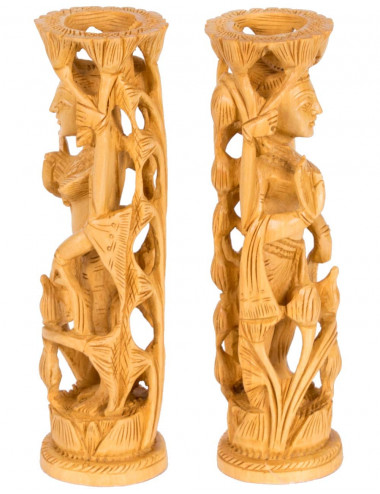 Lakshmi Wood Tower Statue 2
