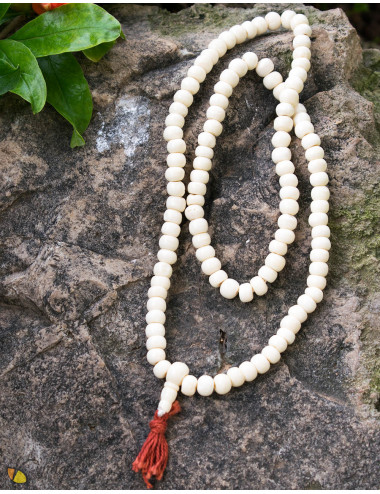 Japa Mala White Bone