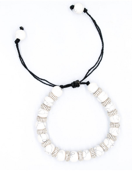 Weißes Howlith-Armband