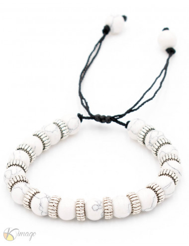 Bracciale Howlite bianco White