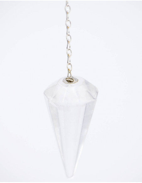 Pêndulo de Pedra Mineral de Quartzo Cristal