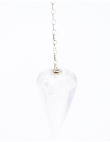Crystal Quartz Mineral Stone Pendulum