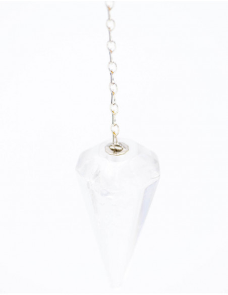 Pêndulo de Pedra Mineral de Quartzo Cristal
