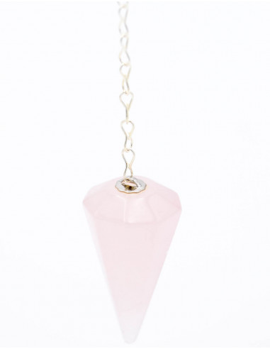Pendule Minérale Quartz Rose