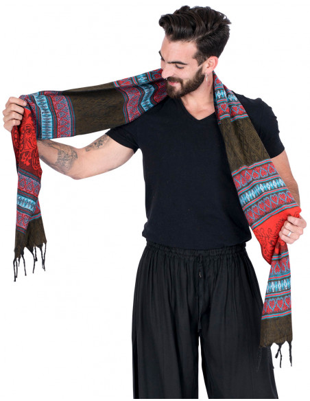Sciarpa unisex in cotone e lana