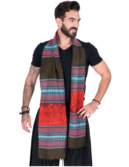 Sciarpa unisex in cotone e lana