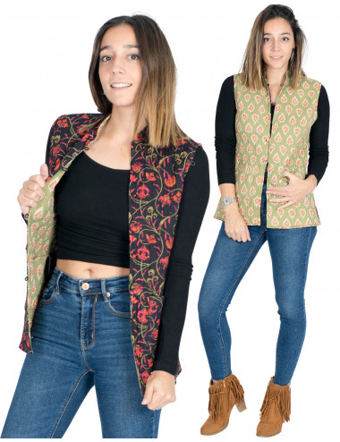 Gilet à double imprimé