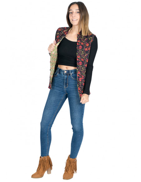 Gilet con doppia stampa