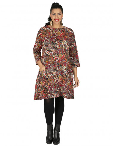 XXL Mehrfarbiges Kleid