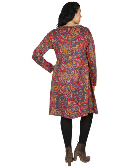 Mehrfarbiges Picos-Kleid