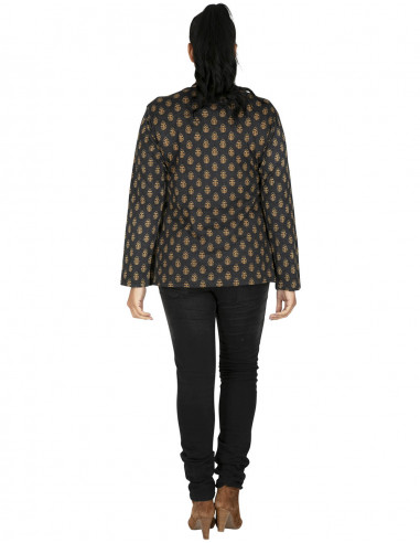 Schwarzes T-Shirt Gold Details