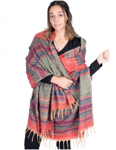 Châle doux à franges