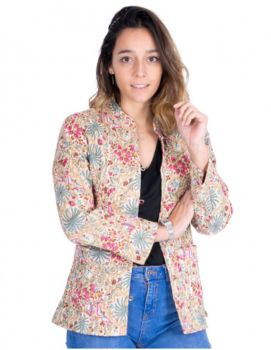 Reversible Cotton Mao Jacket - Hippie Chic...