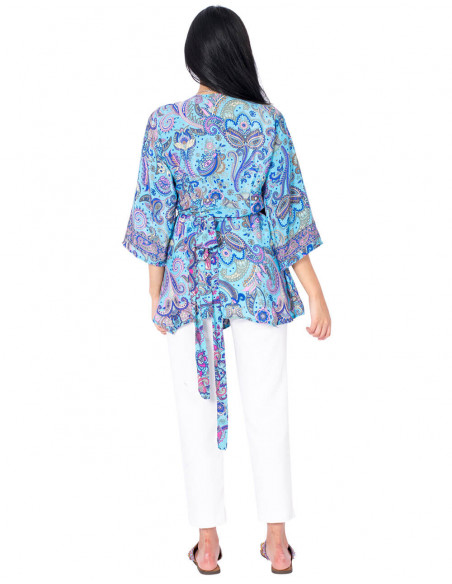 T-Shirt im Kimono-Stil