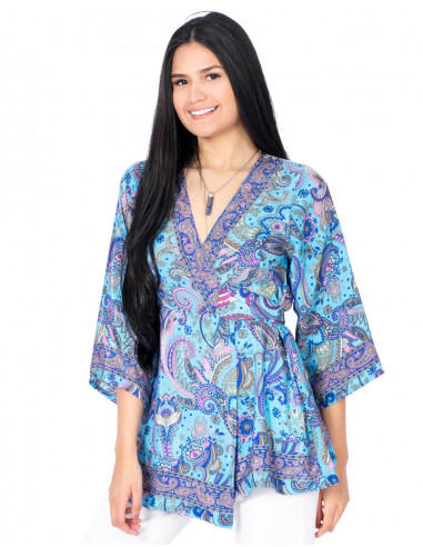 T-Shirt im Kimono-Stil