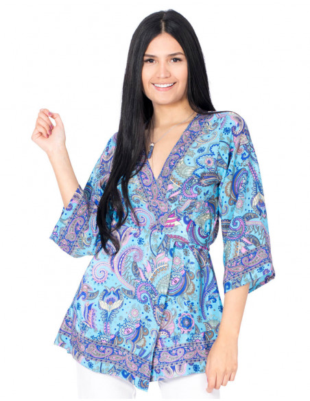 T-Shirt im Kimono-Stil