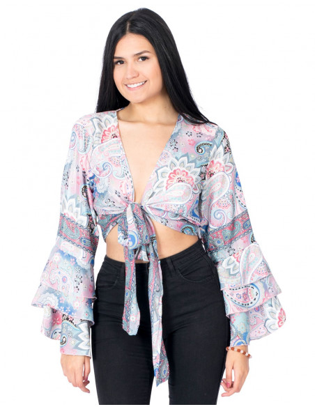 Boho Top Manches Larges