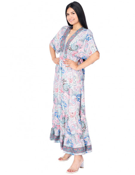 Pastel Print Long Dress