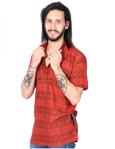Rotes Hippie-Shirt