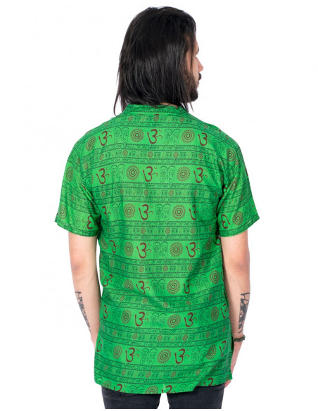 Chemise Verte Manches Courtes