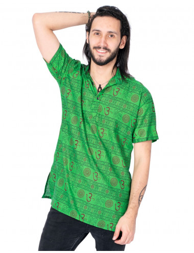Camisa verde manga curta