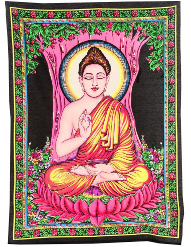 Hinduistischer Wandteppich Gott Buddha